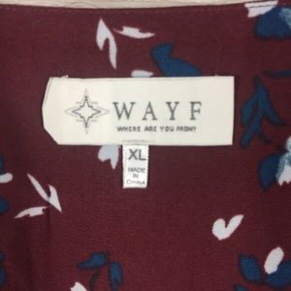 Wayf Burgundy Posie Strappy Camisole - Picture 6 of 7